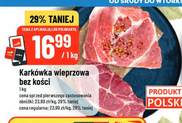 Karkówka wieprzowa bez kości promocja w POLOmarket