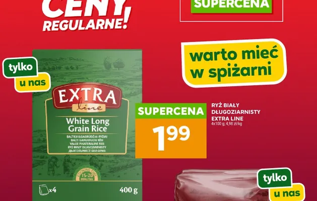 Ryż biały długoziarnisty Extra Line promocja w Stokrotka