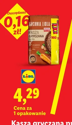 Kasza gryczana prażona Harvest best promocja w Lidl