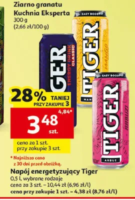 Napój energetyzujący Tiger Classic promocja w Auchan