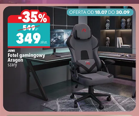 Fotel gamingowy Jumi Aragon promocja w Biedronka