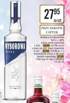 Wódka Wyborowa promocja w Dino