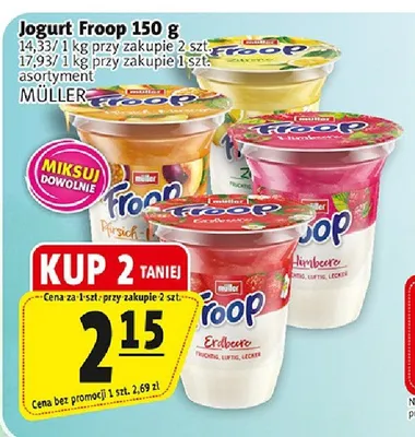 Jogurt Froop promocja w Prim Market