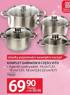 KOMPLET GARNKÓW 8 CZĘŚCI VITO promocja w Selgros