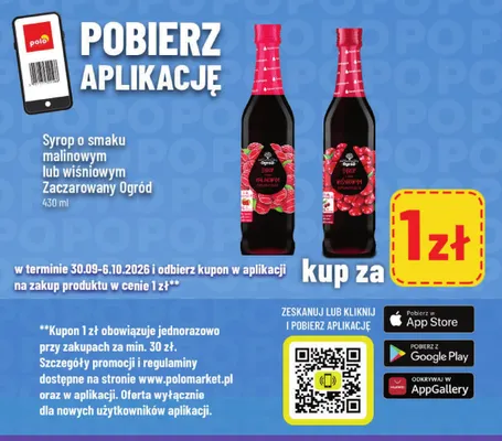 Syrop o smaku wiśniowym Zaczarowany Ogród promocja w POLOmarket