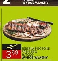 Żeberka pieczone paski BBQ promocja w Wafelek