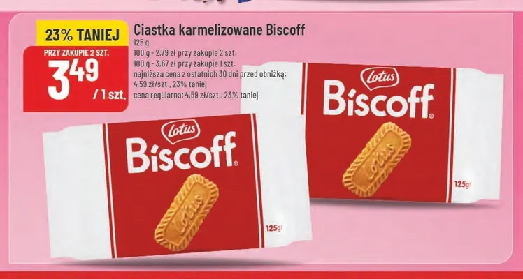 Ciastka karmelizowane Biscoff Lotus promocja w POLOmarket