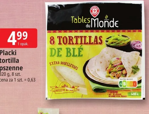 Placki tortilla pszenne Tables du Monde promocja w Leclerc