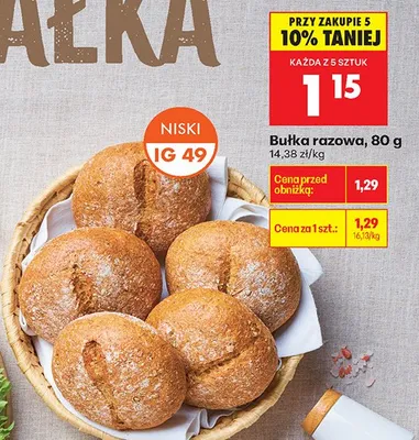 Bułka razowa promocja w Biedronka