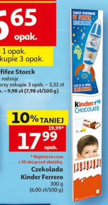 Czekolada Kinder Ferrero promocja w Auchan