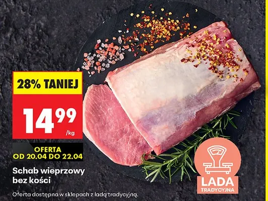 Schab wieprzowy bez kości promocja w Biedronka