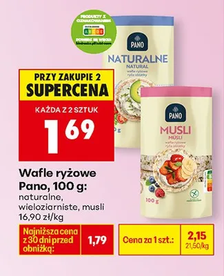 Wafle ryżowe naturalne promocja w Biedronka