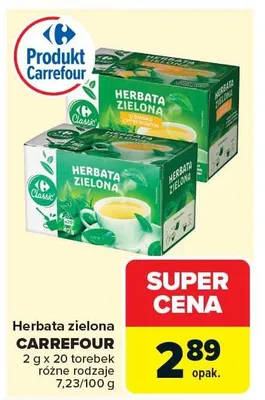 Herbata zielona różne rodzaje promocja w Carrefour
