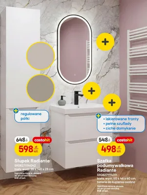 Szafka podumywalkowa Radiante promocja w Castorama