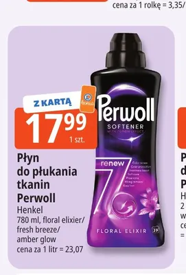 Płyn do płukania tkanin Perwoll floral elixir promocja w Leclerc