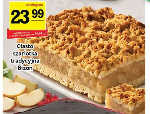 Ciasto szarlotka tradycyjna Bizon promocja w Gram Market