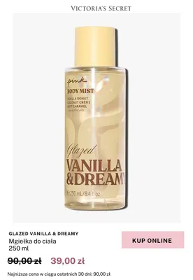 Mgiełka do ciała Victoria's Secret Pink Glazed Vanilla & Dreamy promocja w Victoria's Secret