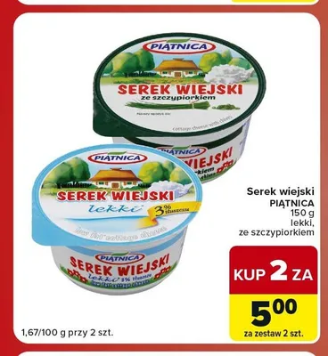 Serek wiejski lekki Piątnica promocja w Carrefour Market