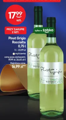 Wino białe wytrawne Pinot Grigio Roccialta promocja w Żabka