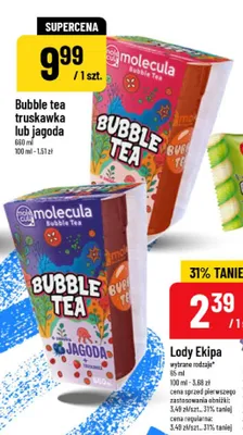 Bubble tea Molecula truskawka promocja w POLOmarket