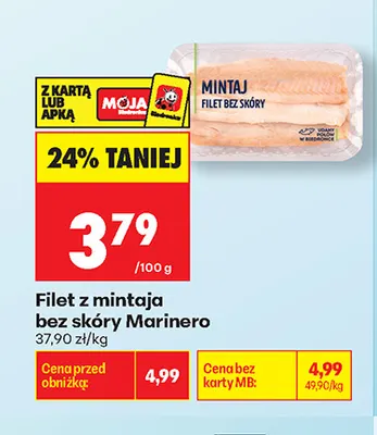 Filet z mintaja bez skóry Marinero promocja w Biedronka