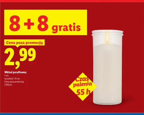 Wkład parafinowy promocja w Lidl