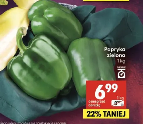 Papryka zielona promocja w Delikatesy Centrum