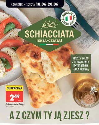 Pieczywo Schiacciata promocja w Biedronka