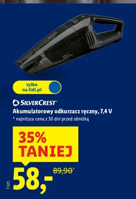 Akumulatorowy odkurzacz ręczny, 7,4 V promocja w Lidl