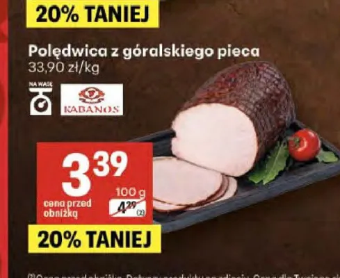 Polędwica z góralskiego pieca Kabanos promocja w Delikatesy Centrum