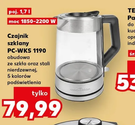 Czajnik szklany ProfiCook PC-WKS 1190 promocja w Kaufland