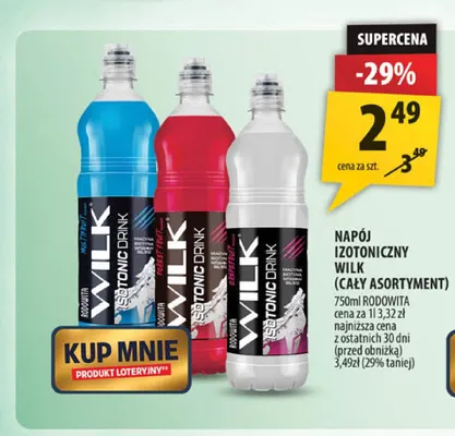 Napój izotoniczny Wilk Grapefruit promocja w Arhelan