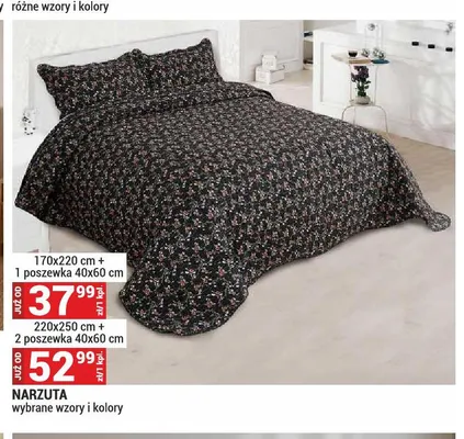 Narzuta 220x250 cm + 2 poszewki 40x60 promocja w Merkury Market