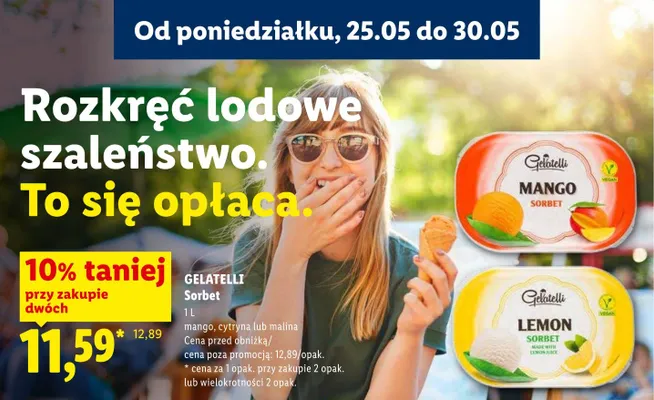 Sorbet Gelatelli promocja w Lidl