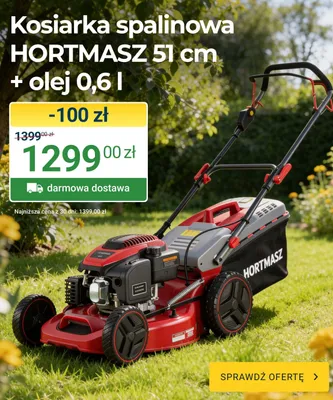 Kosiarka spalinowa Hortmasz promocja w ERLI