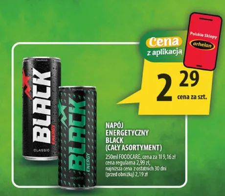 Napój energetyczny Black Classic promocja w Arhelan