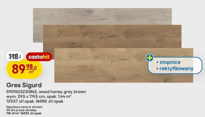 Gres Sigurd grey promocja w Castorama