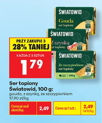 Ser topiony gouda Światowid promocja w Biedronka