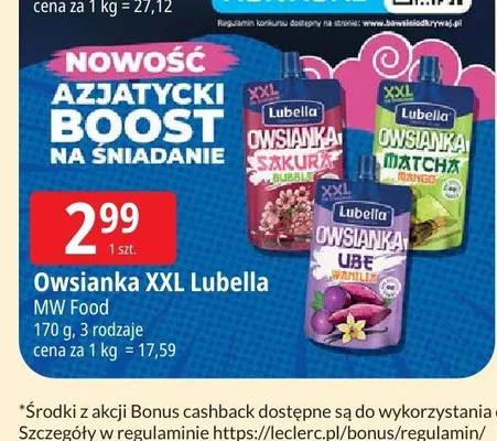Owsianka XXL Lubella promocja w Leclerc