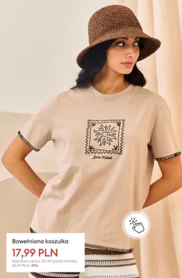 Koszulka bawełniana Sun Kissed promocja w Sinsay