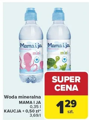 Woda mineralna Mama i Ja mini niegazowana promocja w Carrefour