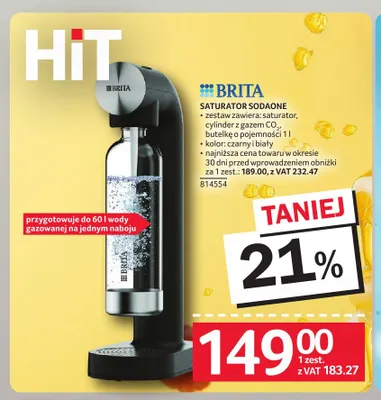 Saturator SodaOne Brita promocja w Selgros