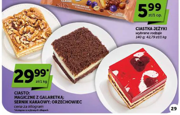 Ciasto magiczne z galaretką promocja w Euro Sklep