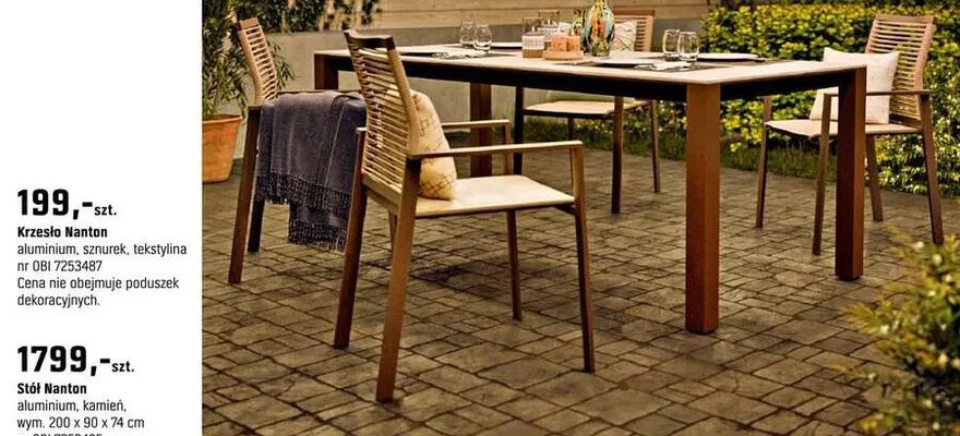 Krzesło Nanton aluminium, sznurek, tekstylina promocja w OBI