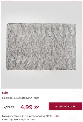 Podkładka dekoracyjna Raisa home&you promocja w home&you