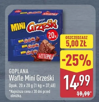 Wafle Mini Grzeski promocja w Aldi