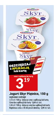 Jogurt Skyr Piątnica z mango i marakują promocja w Twój Market