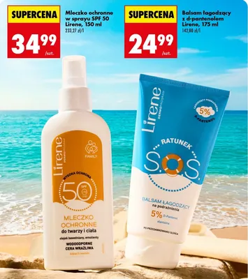Mleczko ochronne w sprayu SPF 50 Lirene promocja w Biedronka