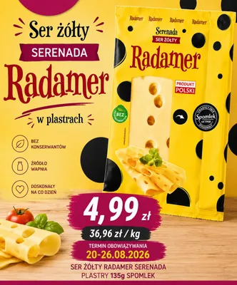 Ser żółty Radamer Serenada plastry promocja w emma MARKET