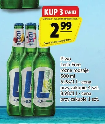 Piwo bezalkoholowe Lech Free Granat i Kaktus promocja w Prim Market